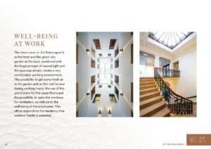 Licht atrium en monumentaal trappenhuis in een kantoorpand aan de Keizersgracht.