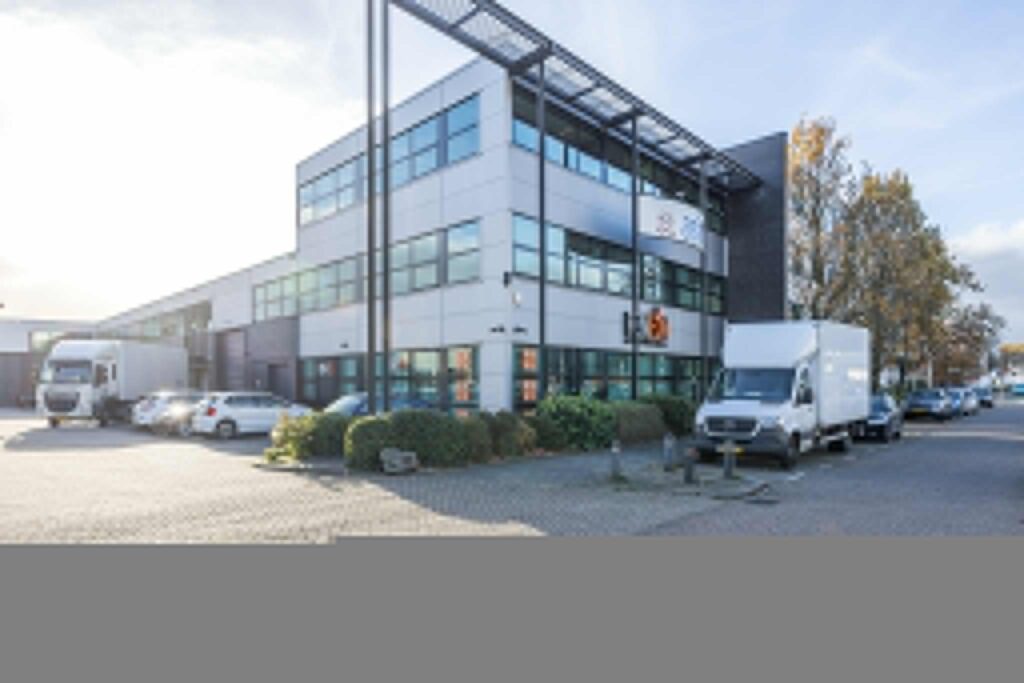 Kantoor van de buiten kant een wazige foto