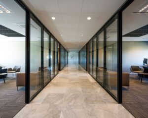 Lichte en moderne kantoorruimte met glazen wanden aan de Wegalaan 35 in Hoofddorp.