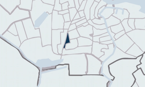 Stylized map highlighting the Schinkel area with a dark blue marker.