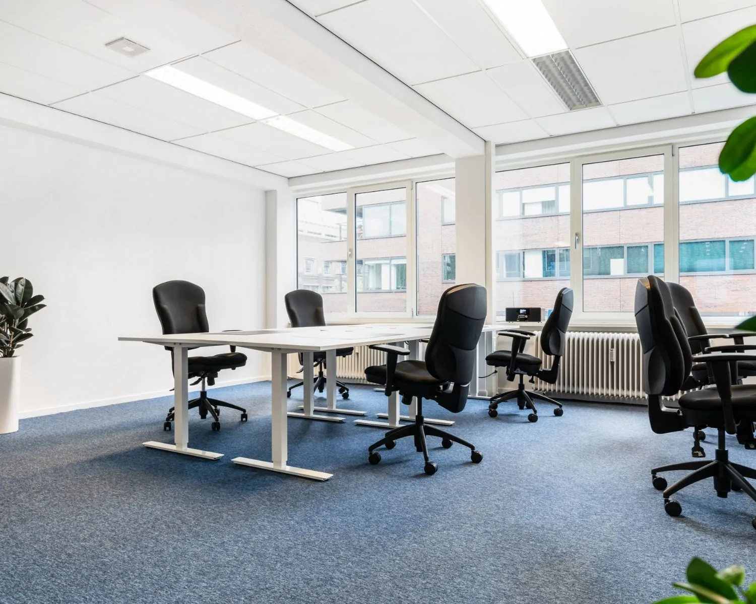 Moderne, lichte kantoorruimte met meerdere bureaustoelen aan de Posthoornstraat 17 in Rotterdam.